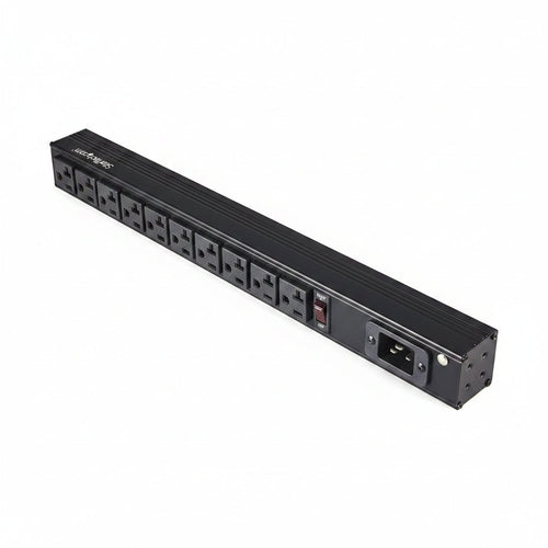 10 Outlet Rack Mount Power Strip 125V/16 Amp - 1U Horizontal 19" Rackmount PDU - NEMA 5-20P Input - 10X NEMA 5-15/20R Outlets - Rack Mount PDU - UL Listed - 8Ft Power Cord (RKPW101920)