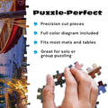 '- Canoe Lake 1000 Piece Puzzle for Adults - Jigsaw Puzzles – Darrell Bush Cabin Sunset Artwork with Poster – Challenging Outdoor Nature Scene