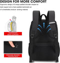 Deep Storage Laptop Backpack Business Anti-Theft Backpacks[Water Resistant] College Computer Bookbag Fits 15 Inch Laptop Black